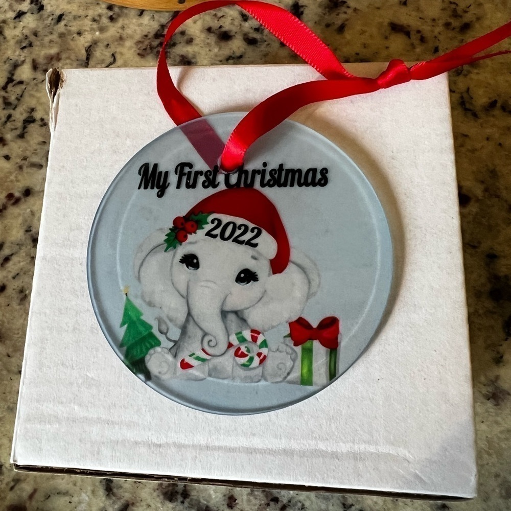 2022 Glass Christmas Ornament Handmade